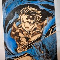 Pirografia tanjiro demon slayer