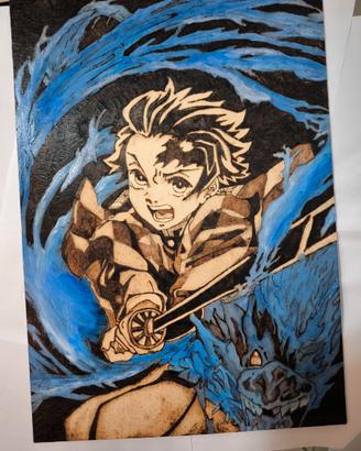 Pirografia tanjiro demon slayer