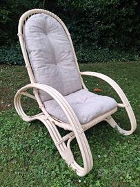 ROBERTI RATTAN FIRMATA POLTRONA VIMINI ORIGINALE 