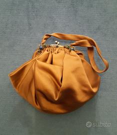 Pochette da sera vintage anni 50  fibbia e pietre