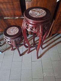 coppia di portavasi orientali