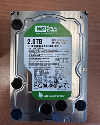 Hard Disk SATA 2TB WD 64MB Cache