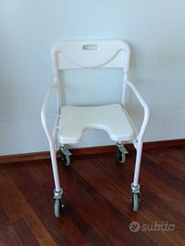 Sedia con rotelle per doccia NUOVA