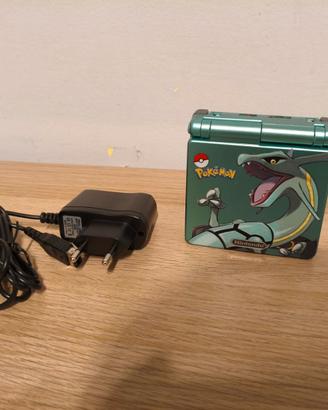Gameboy Advance SP Rayquaza + caricabatteria