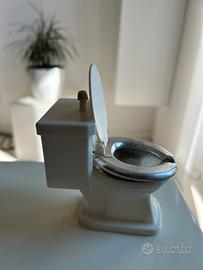 Posacenere plastica a forma di WC VINTAGE