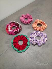 Scrunchies all'uncinetto - singoli o in lotto