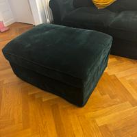 Poggiapiedi Pouf Velluto Verde Bosco