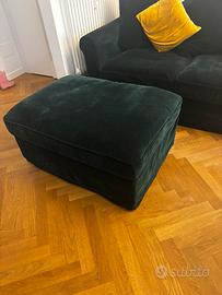 Poggiapiedi Pouf Velluto Verde Bosco