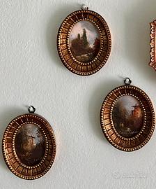 Set quadretti ovali vintage
