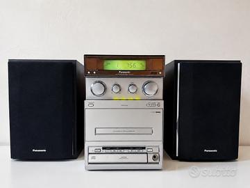 Panasonic CD stereo System SA-PM15, casse in legno