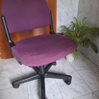 Poltrona da ufficio/scrivania color bordeaux  con