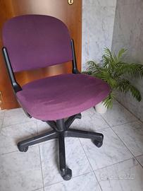 Poltrona da ufficio/scrivania color bordeaux  con