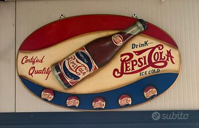 Insegna decorativa vintage Pepsi-Cola da parete