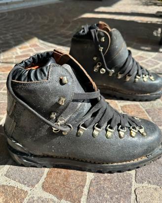 Scarponi sci  cuoio vintage