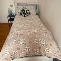 letto contenitore similpelle bianca