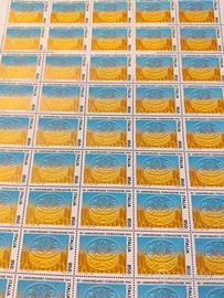 foglio 50 francobolli 50° anniversario Fao