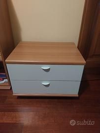 set 2 comodini e libreria 