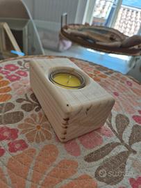 Portacandele in legno