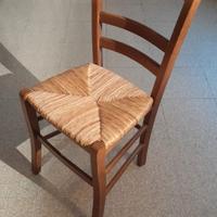 sedia in legno e paglia