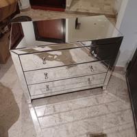 cassettiera specchio 3 cassetti 