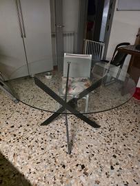 Tavolo da pranzo tondo in Vetro
