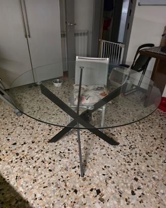 Tavolo da pranzo tondo in Vetro