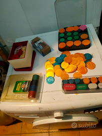 Fiches da gioco vari modelli+1 mazzo di carte