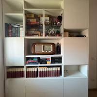 Mobile sala/libreria frassino bianco