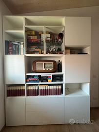 Mobile sala/libreria frassino bianco