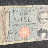 Banconota 1000 mille lire Giuseppe Verdi