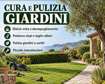Pulizia giardini, sfalcio erba e manutenzioni