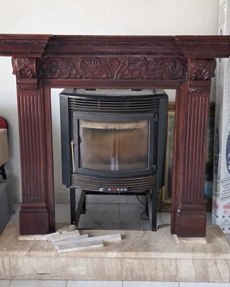 Stufa a pellet per 120 metri quadrati ad incasso