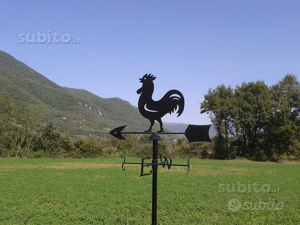 Segnavento Da Giardino In Metallo Con Figure Animali – Indicatore Vento In Acciaio Inossidabile, Decorazione Per Tetto, Cortile E Fattoria, Nero