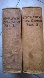 Libri Antichi del 1741 - Tavole Cronologiche della