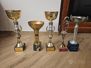 5 coppe trofei vintage