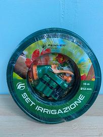 Set irrigazione con pistola, agganci e tubo 15mt 