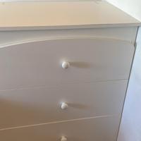 Cassettiera - 3 cassetti - bianca