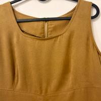 Abito lungo effetto camoscio senape /ocra