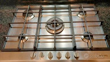 Piano cottura smeg 5 fuochi in acciaio inox