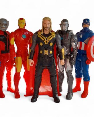 Lotto 5 Action Figure 30cm Avengers Marvel Titan