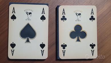 Due blocchi notes vintage MOSCHINO carte assi