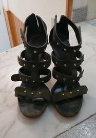 Sandalo Gucci in camoscio verde militare Originali