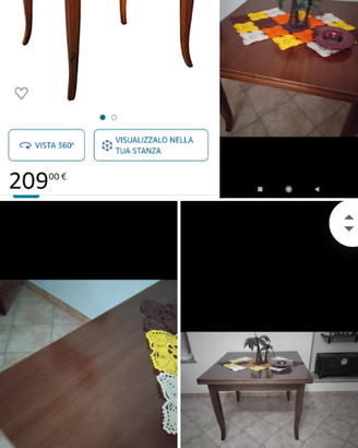 Tavolo a libro legno noce