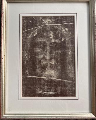 Quadretto raffigurante volto della sacra sindone