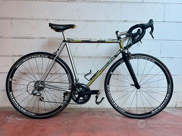 Bici da corsa acciaio forcella carbonio