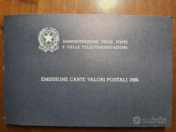 Emissione carte valori postali 1986