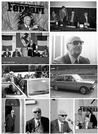 10 foto Enzo Ferrari bianco e nero 13x19 cm.