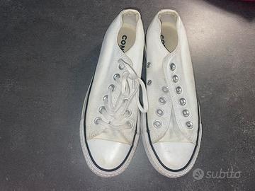 Converse bianche outlet con para