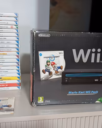 Nintendo Wii Nera/black  + 24 Giochi Wii