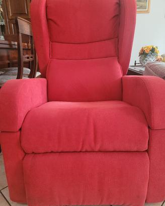 poltrona relax rossa 